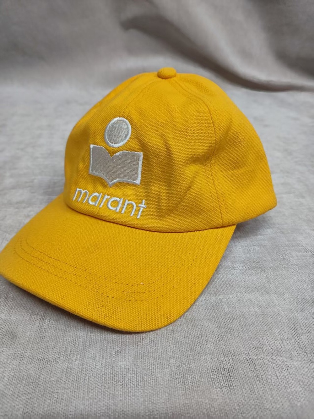 Isabel Marant Yellow Logo Baseball Cap